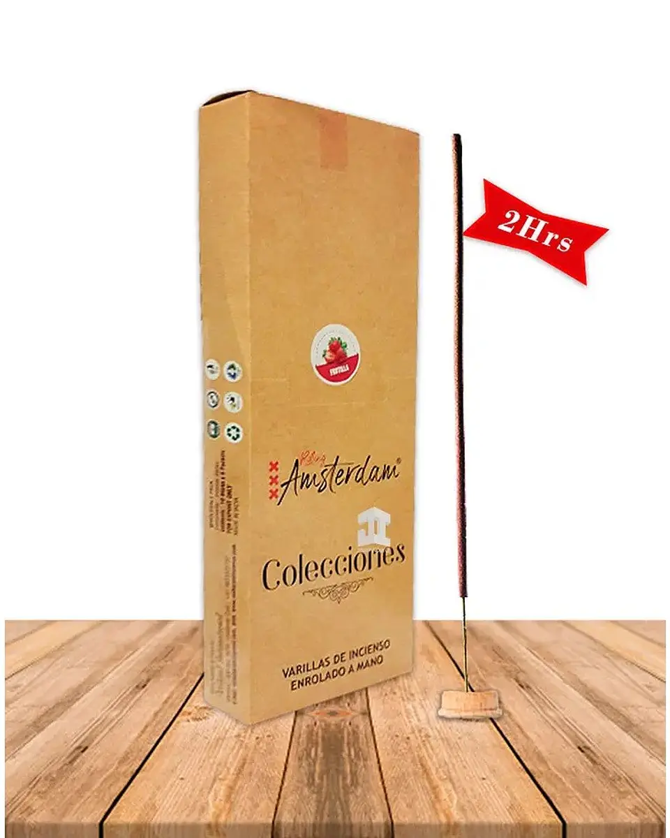 INCIENSO JARDIN ROLLING AMSTERDAM 41 CM FRUTILLA 2 HORAS ! 1