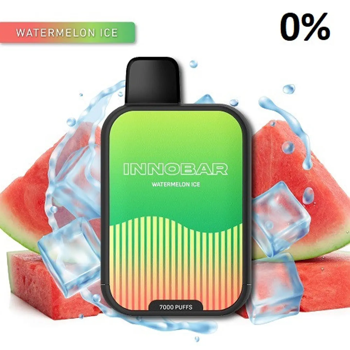 VAPER DESECHABLE WATERMELON ICE 7000 PUFFS 0% - INNOBAR 1