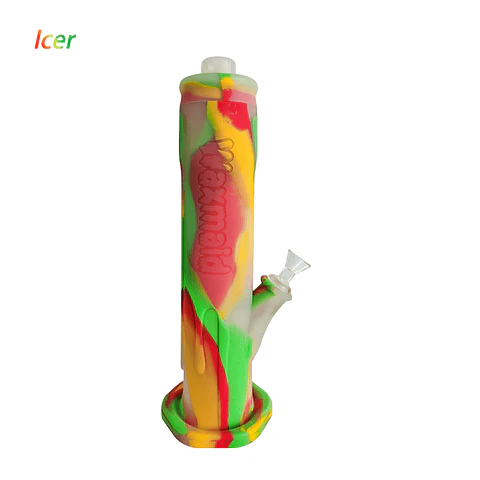 BONG 12.5" FREEZABLE ICER SILICONE WATER PIPE RASTA - WAXMAID