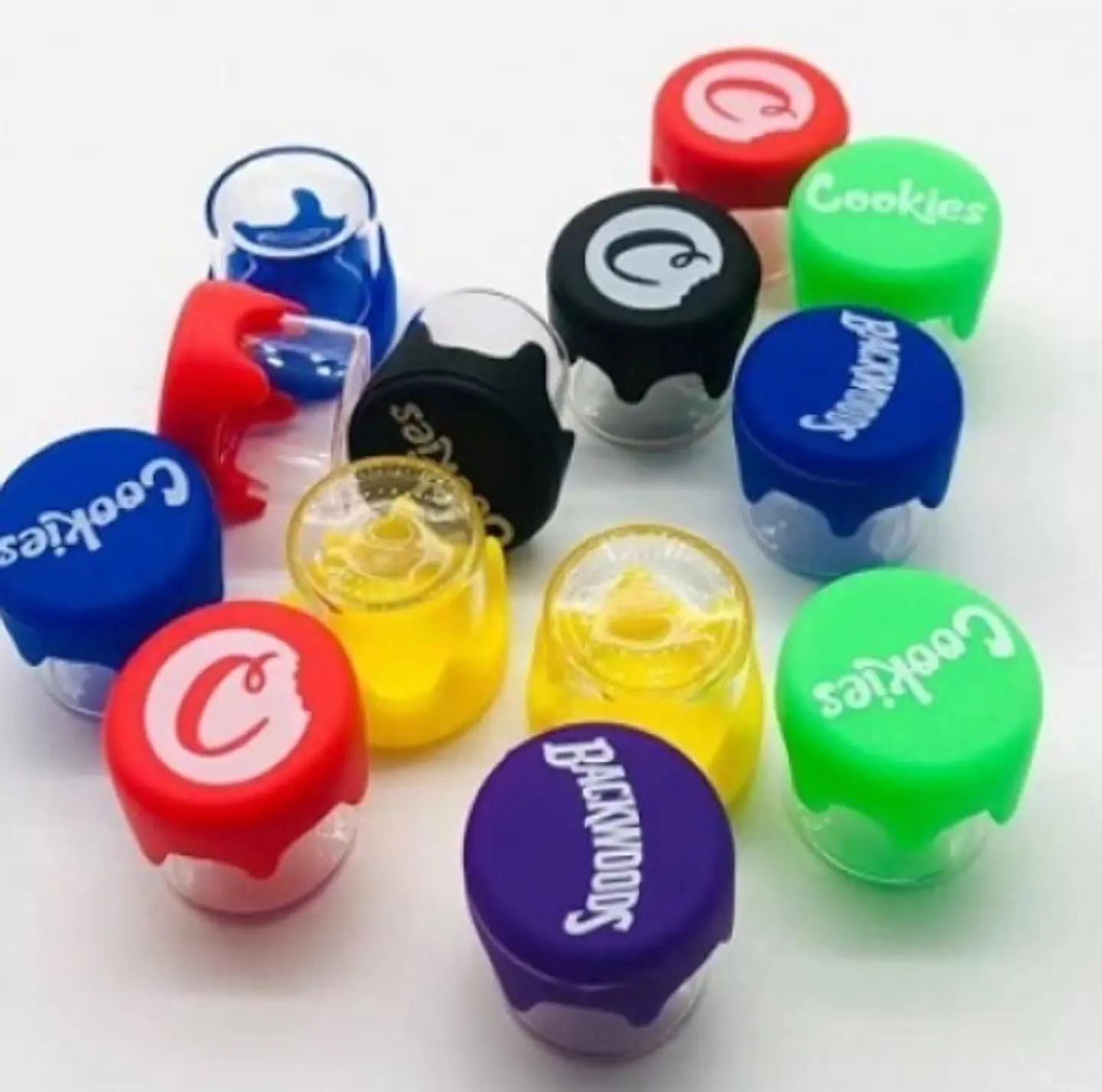 CONTENEDOR WAX VIDRIO SILICONA COLORES 1