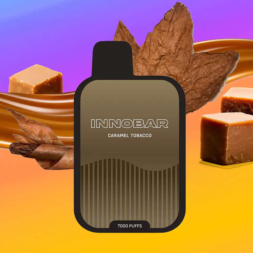 VAPER DESECHABLE CARAMEL TOBACCO 7000 PUFFS 5% - INNOBAR 1