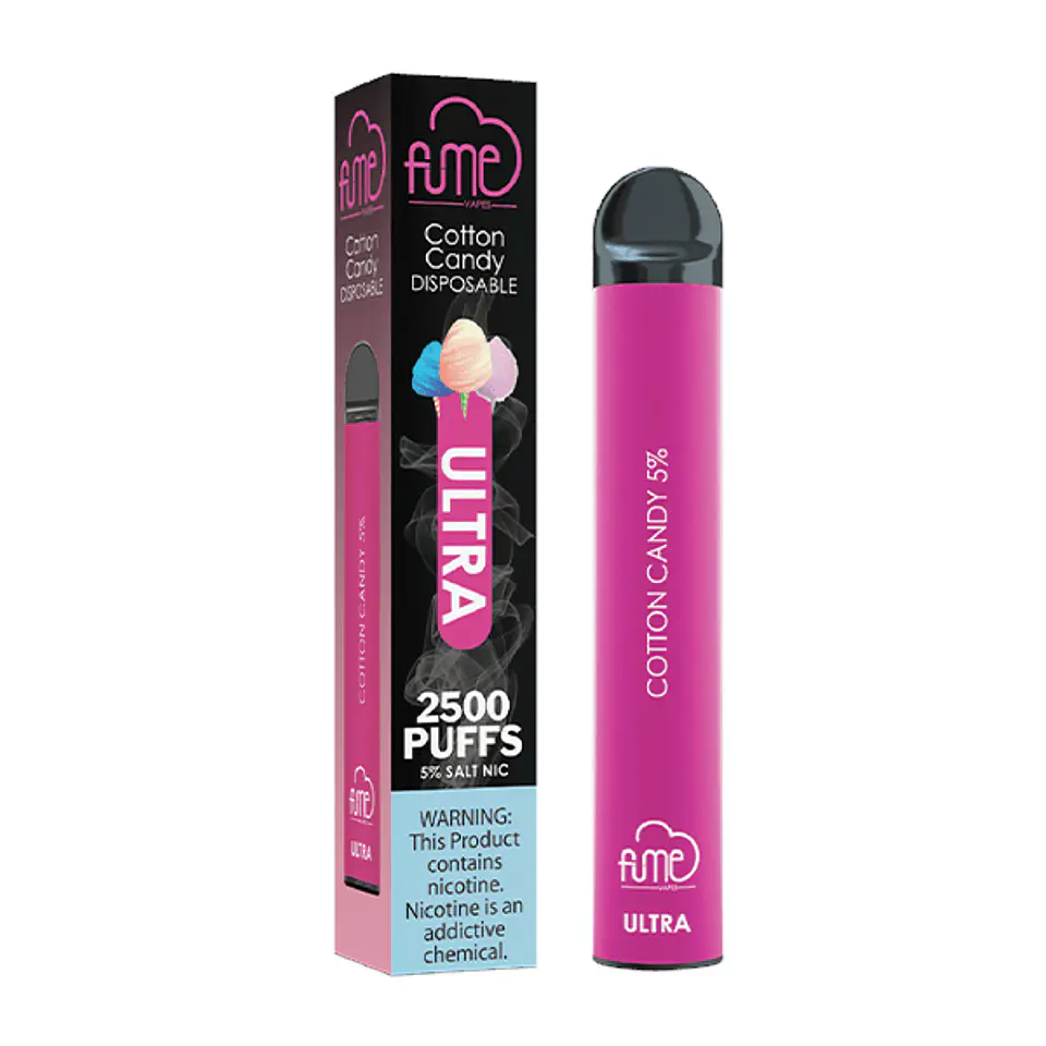 FUME COTTON CANDY VAPORIZADOR DESECHABLE 2500 PUFF 5% 1