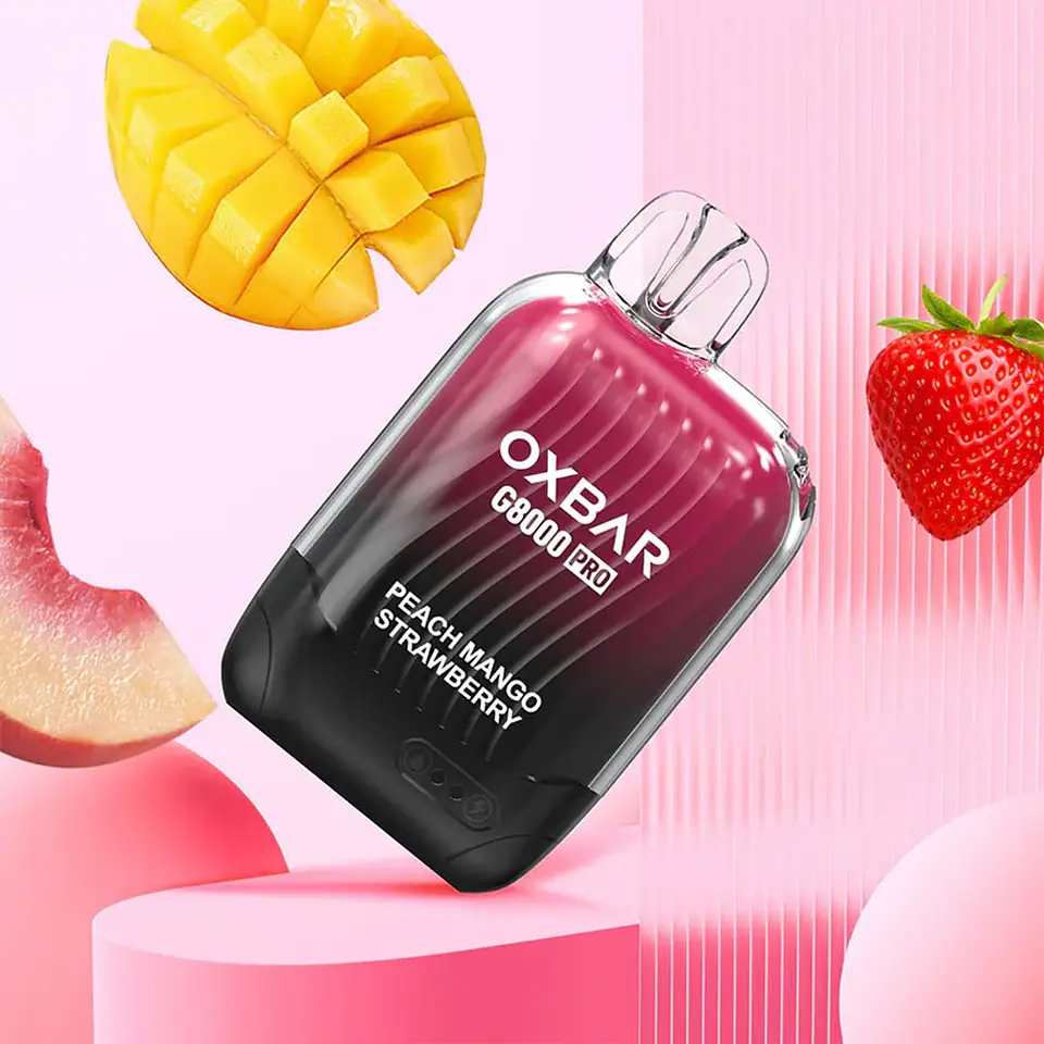 VAPER DESECHABLE PEACH MANGO STRAWBERRY 8000 PUFFS 5% - OXBAR G8000PRO 1