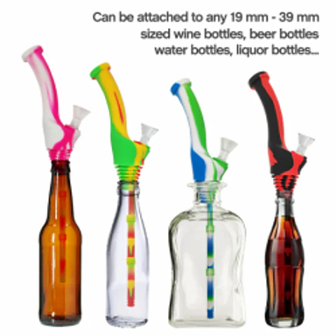 ADAPTADOR BONG 8" UNIVERSAL TRAVELER WATER BOTTLE PIPE RASTA - WAXMAID