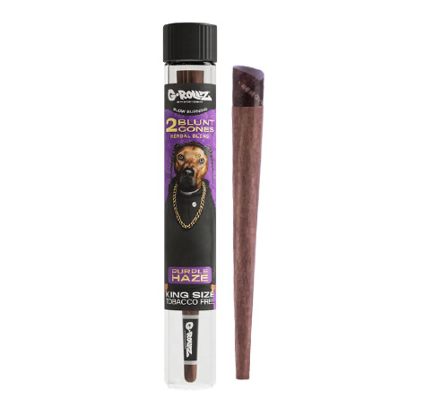 G-ROLLZ TUBO CONO HERBAL BLUNTS X2 PURPLE HAZE PETS 1