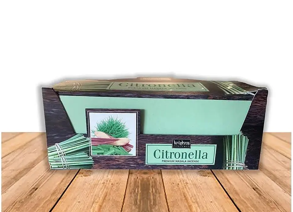 INCIENSO PREMIUM CITRONELLA REPELENTE DE MOSQUITOS - KRISHNA 1