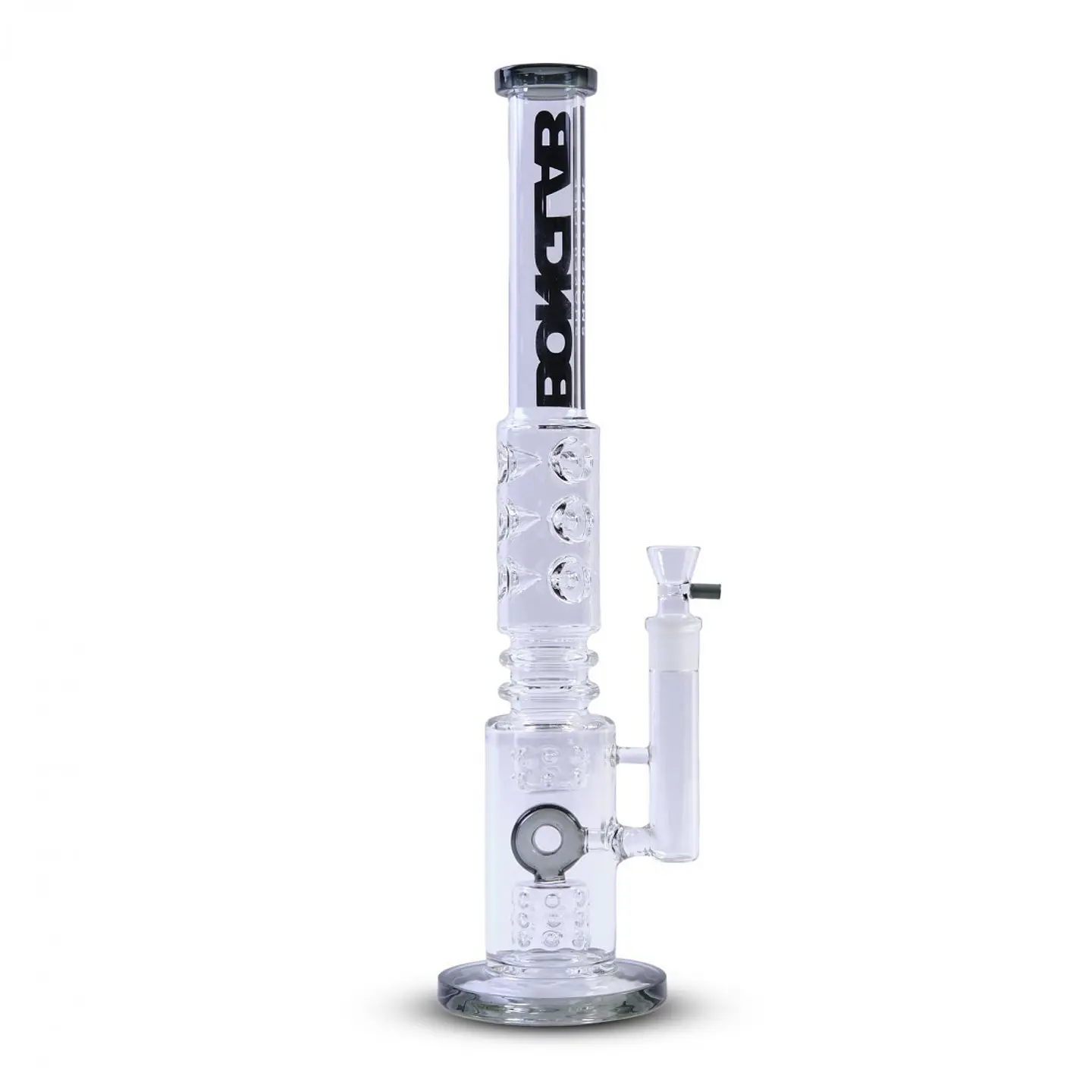 BONG THE TRASH CLEAR BLACK BIG LOGO - BONGLAB 1