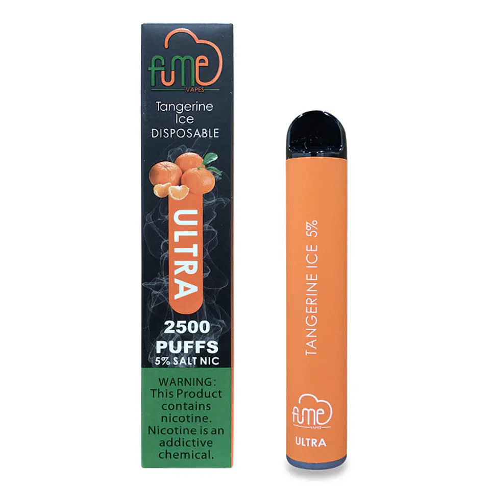 FUME TANGERINE ICE VAPORIZADOR DESECHABLE 2500 PUFF 5% 1