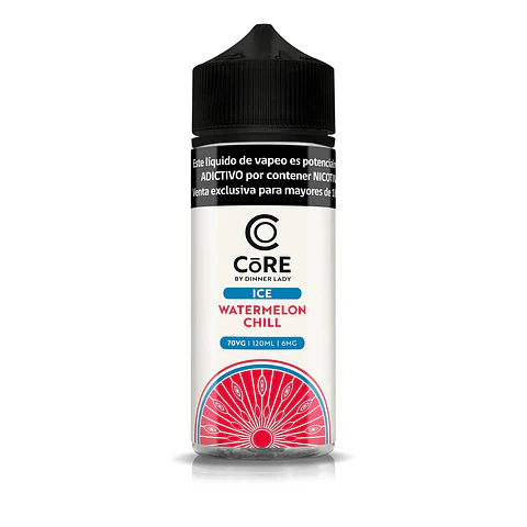 Líquido vaporizador Watermelon Chill 6mg 120ml - Core Ice by Dinner Lady