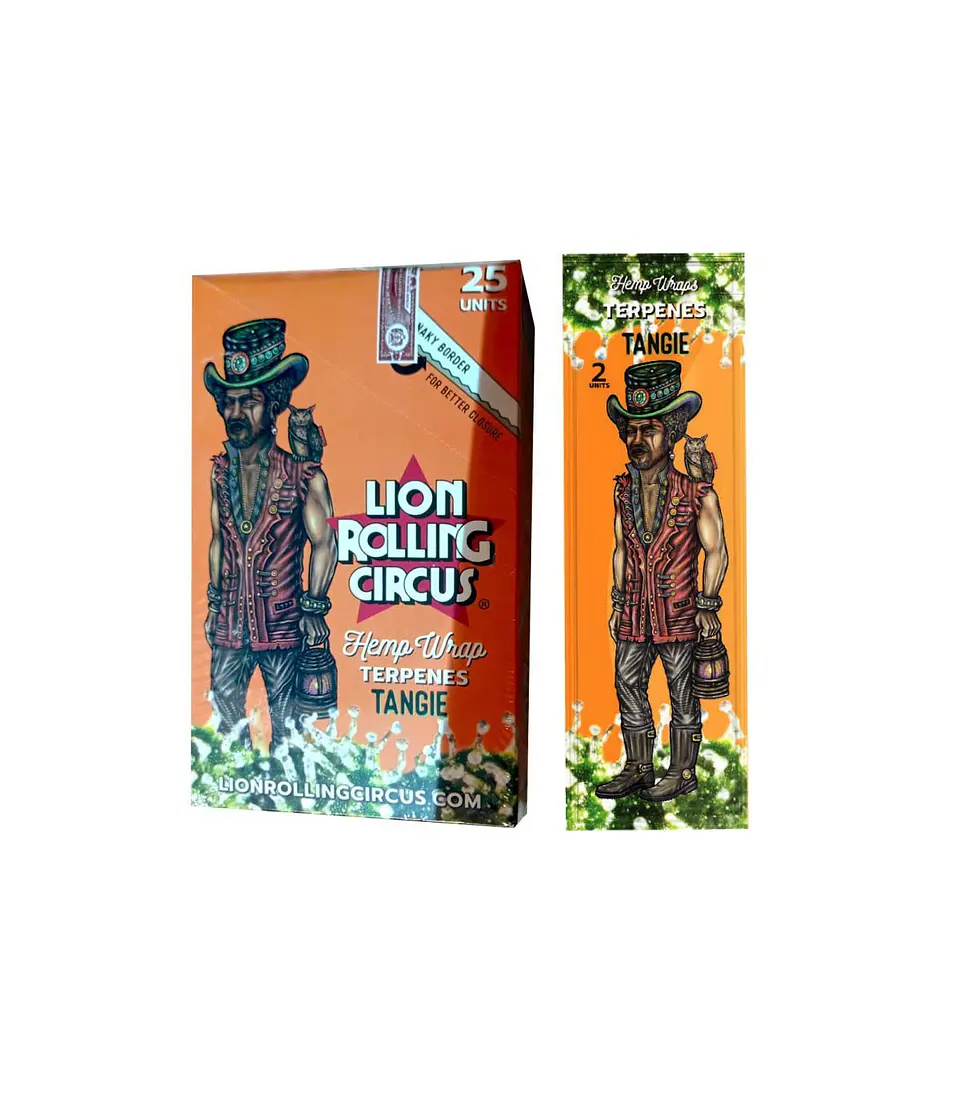 HEMP WRAP TERPENOS TANGIE - LION ROLLING CIRCUS 1