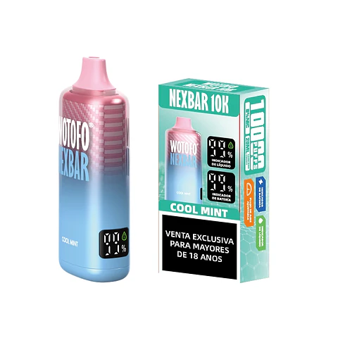 Vaper Desechable Nexbar Cool Mint 10.000 puffs 5% - Wotofo