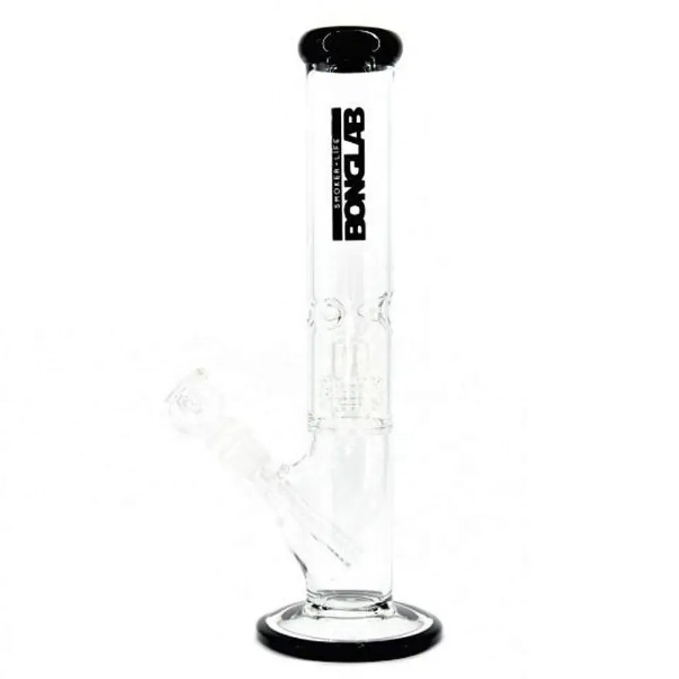 BONG PYREX K288 CLASSIC ICE PRO 35CM CLEAR BLACK - BONGLAB 1
