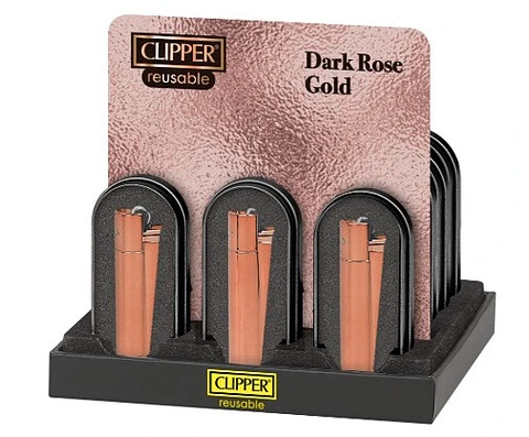 ENCENDEDOR METAL DARK ROSE GOLD - CLIPPER