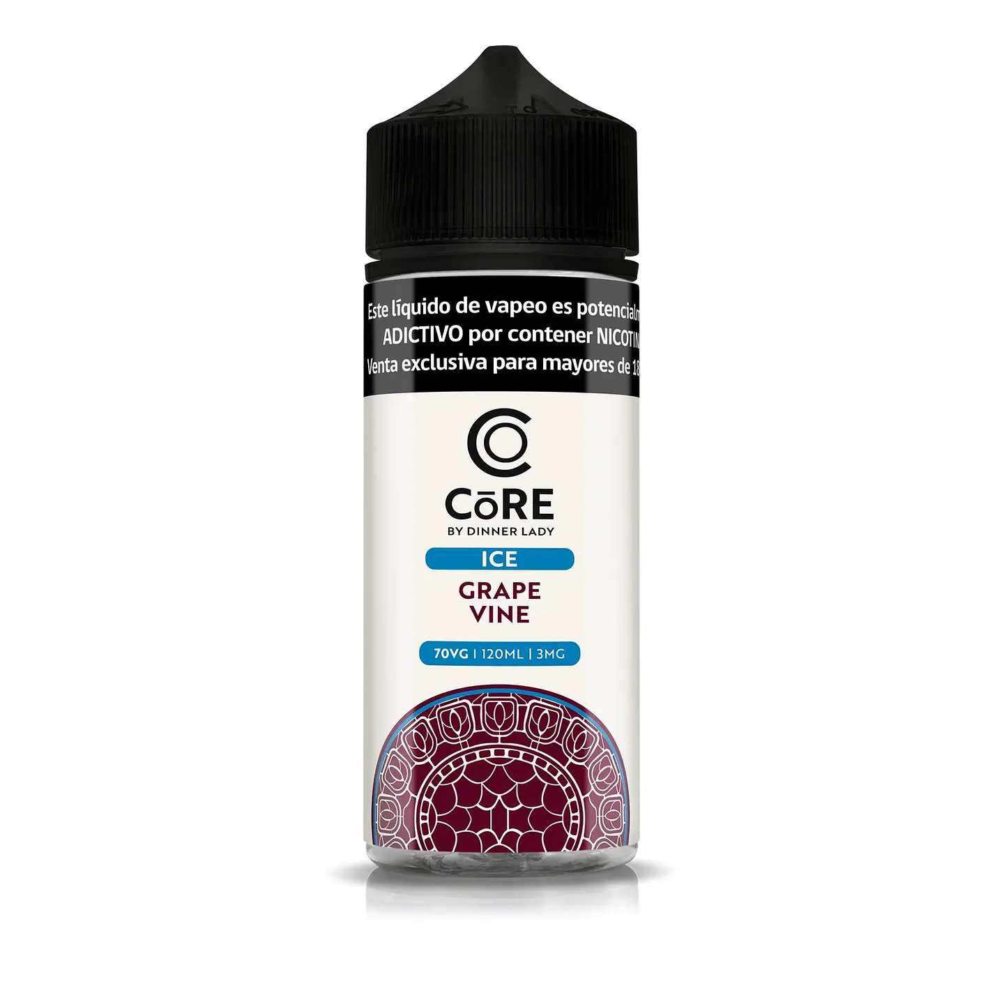 Líquido vaporizador Grape Vine 3mg 120ml - Core Ice by Dinner Lady 1