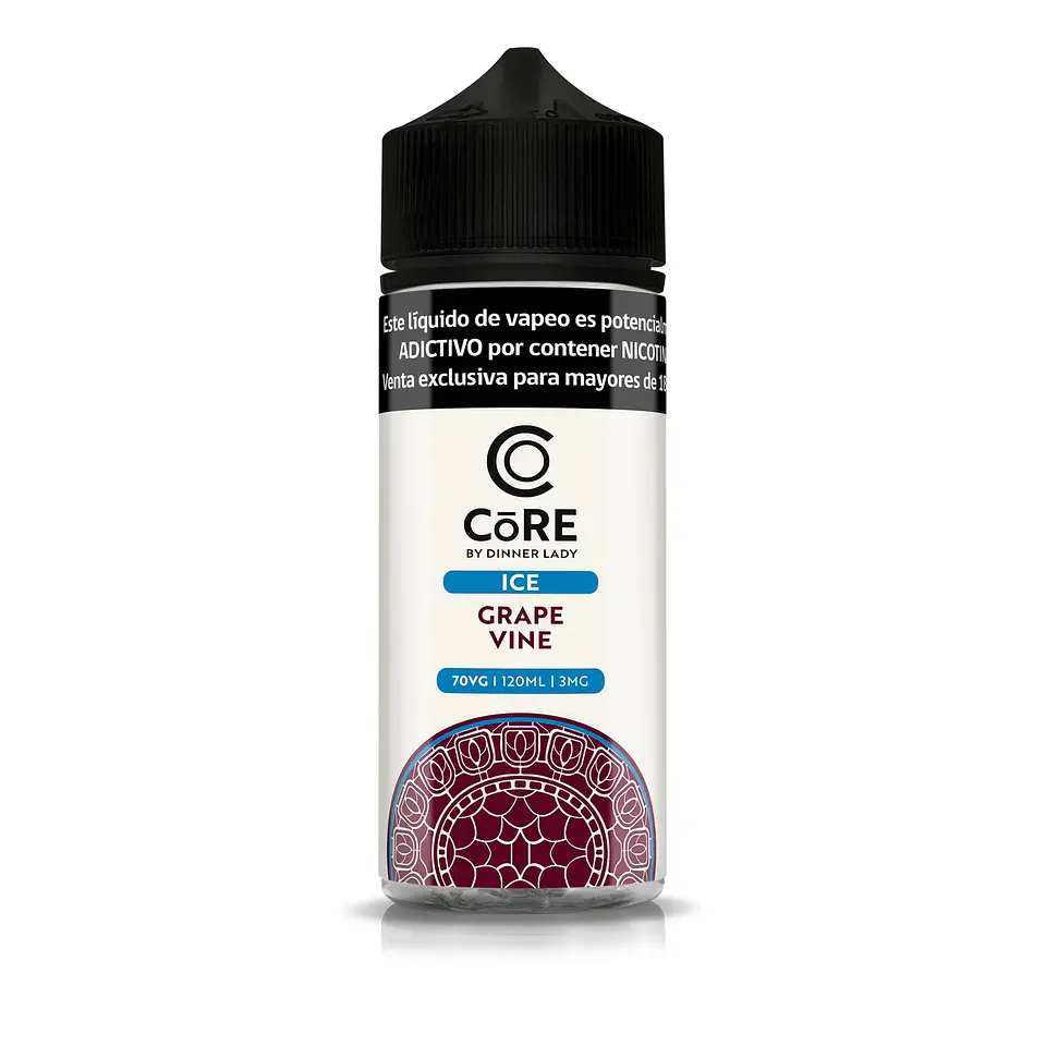 Líquido vaporizador Grape Vine 3mg 120ml - Core Ice by Dinner Lady 1
