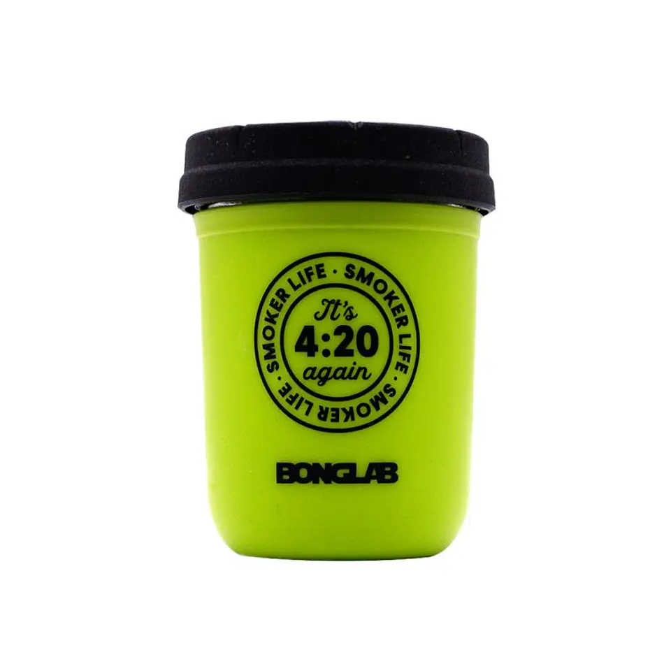 JAR ELECTRIC GREEN 8OZ-BONGLAB RE: STASH 1