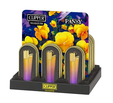 ENCENDEDOR METAL PANSY - CLIPPER