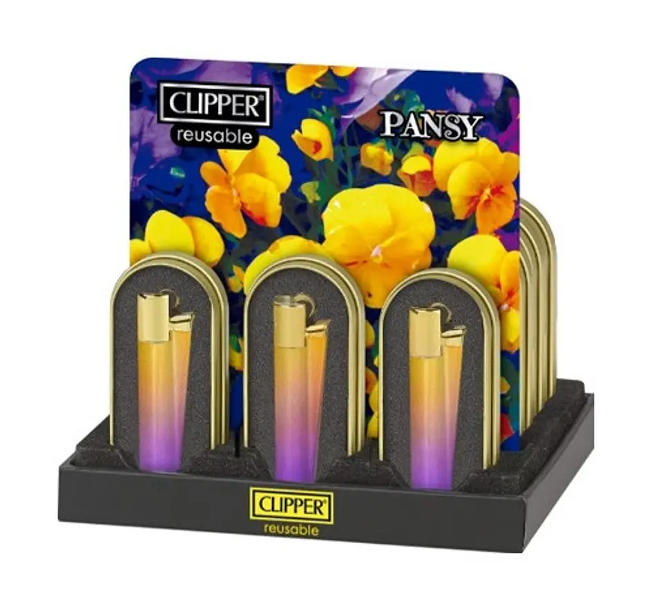 ENCENDEDOR METAL PANSY - CLIPPER 1