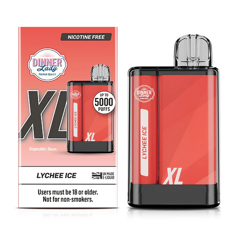 VAPORIZADOR DESECHABLE VAPE PENXL DINNER LADY 5000 PUFF LYCHEE ICE 0% NIC