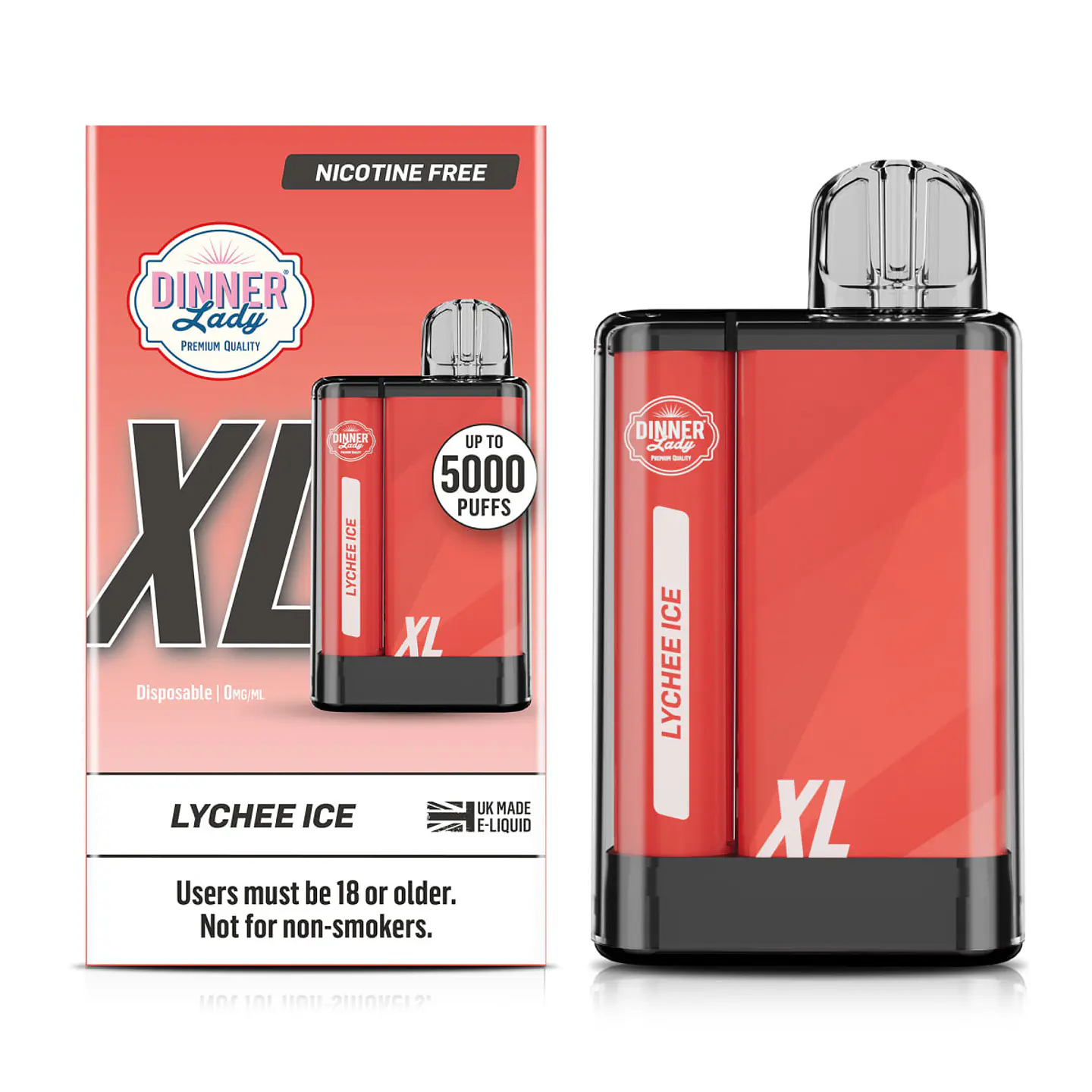 VAPORIZADOR DESECHABLE VAPE PENXL DINNER LADY 5000 PUFF LYCHEE ICE 0% NIC 1