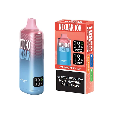 Vaper Desechable Nexbar Strawberry Ice 10.000 puffs 5% - Wotofo