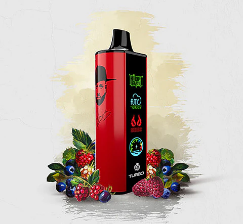 VAPORIZADOR DESECHABLE NICKY JAM FUME 15000 PUFF 0% - OJOS ROJOS (CHERRY AND BERRIES)