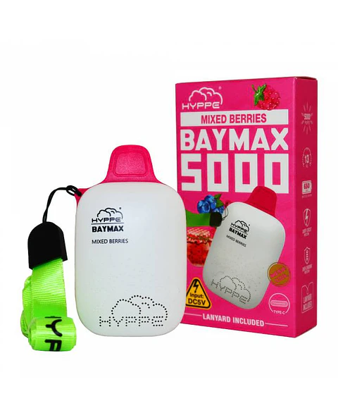 HYPPE BAYMAX MIXED BERRIES VAPORIZADOR DESECHABLE 5000 PUFF 5%