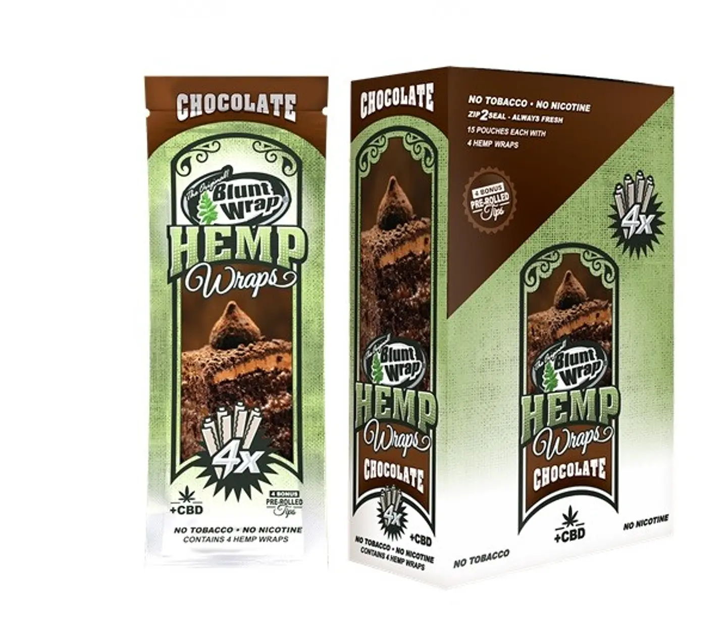 BLUNT HEMP WRAP X4 CHOCOLATE 1