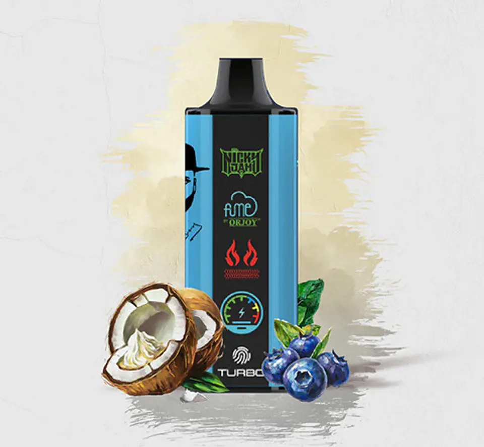 VAPORIZADOR DESECHABLE NICKY JAM FUME 15000 PUFF 0% - FENIX BEACH (BLUEBERRY COCONUT) 1