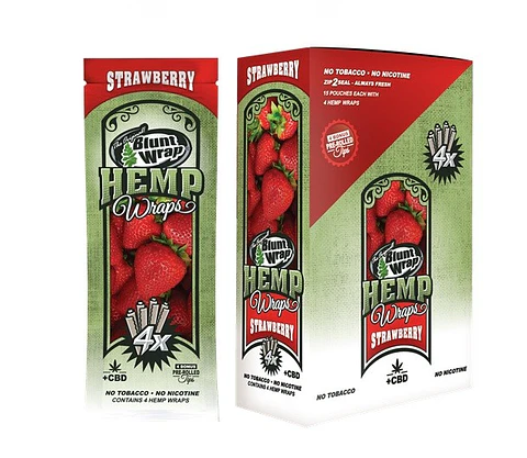BLUNT HEMP WRAP X4 STRAWBERRY