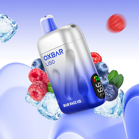 VAPER DESECHABLE BLUE RAZZ ICE 28000 PUFFS 5% - OXBAR LISO
