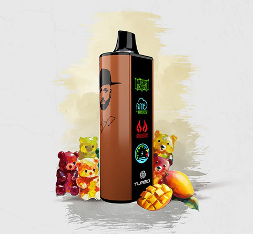 VAPORIZADOR DESECHABLE NICKY JAM FUME 15000 PUFF 0% - CANGRI BEAR (MANGO GUMMY BEAR) 1