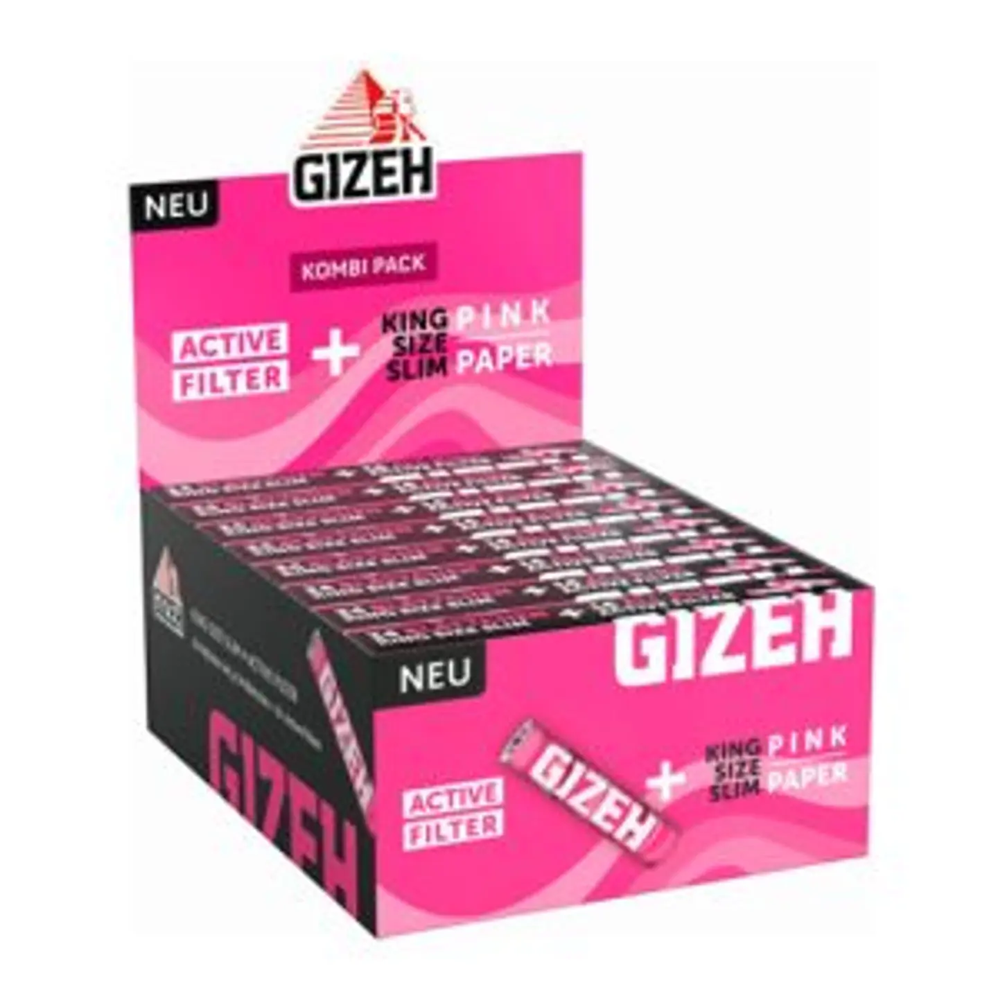 Papelillos Gizeh Pink King Size + Activ Filter. 1