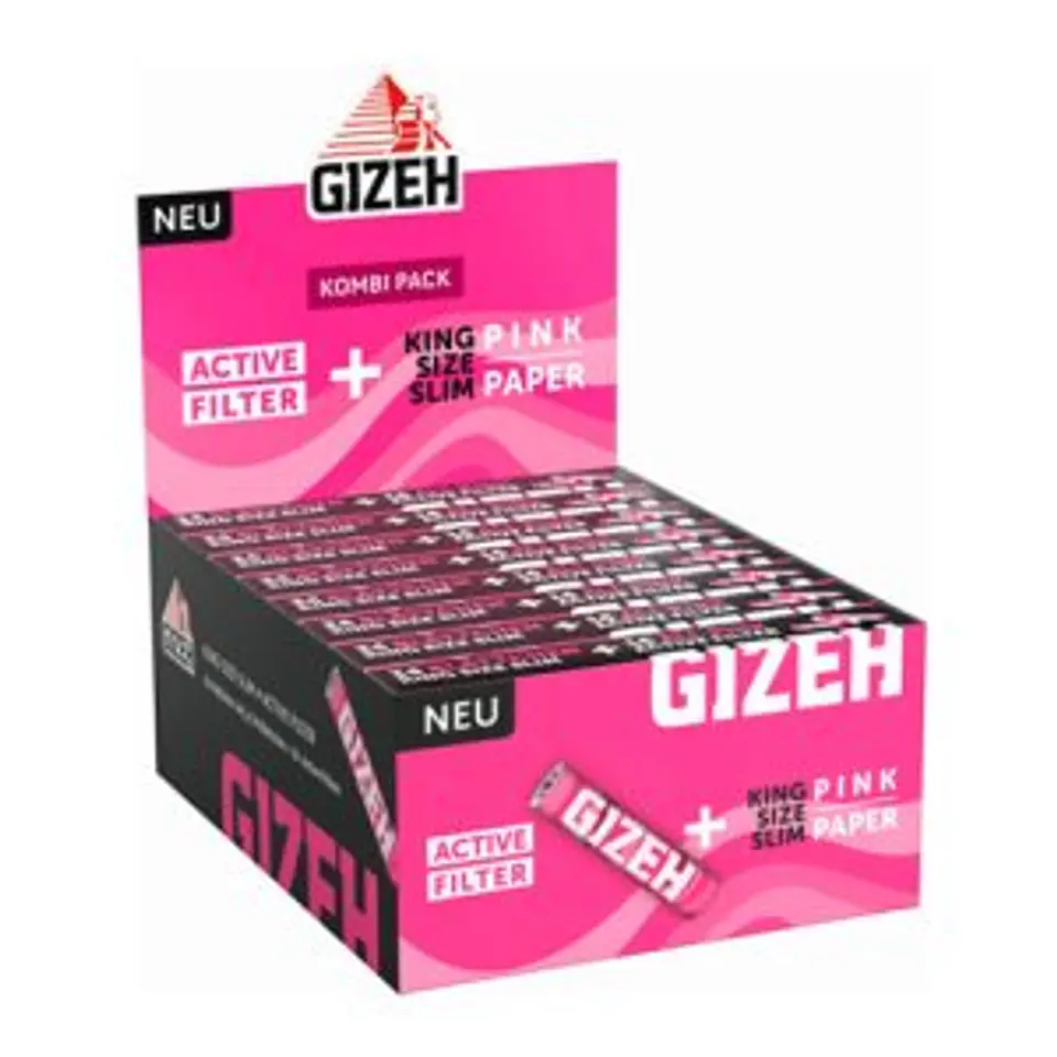 Papelillos Gizeh Pink King Size + Activ Filter. 1