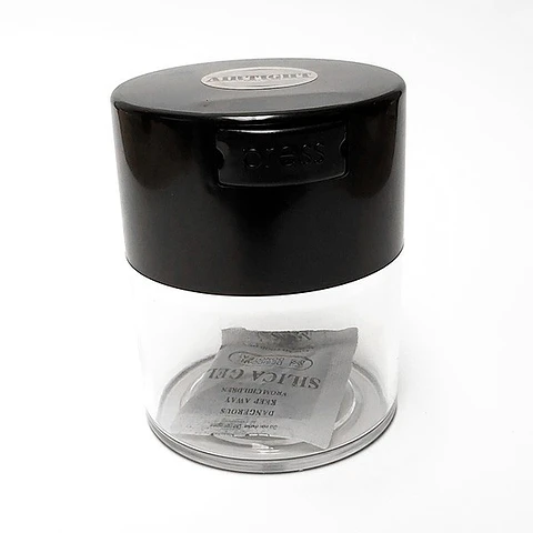 CONTENEDOR AIRTIGHT TRANSPARENT BASE BLACK 300ML