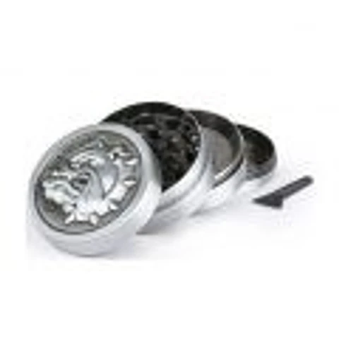 MOLEDOR GRINDER METÁLICO SILVER 4 PARTES - THE BULLDOG AMSTERDAM