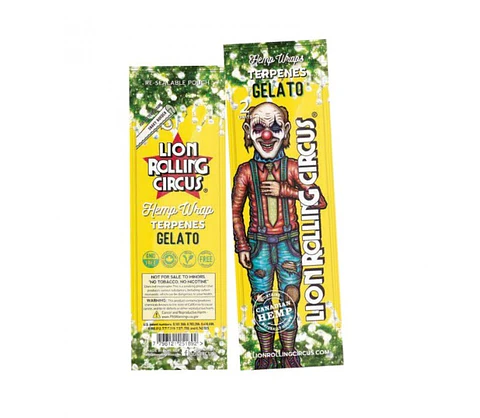 HEMP WRAP TERPENOS GELATO - LION ROLLING CIRCUS