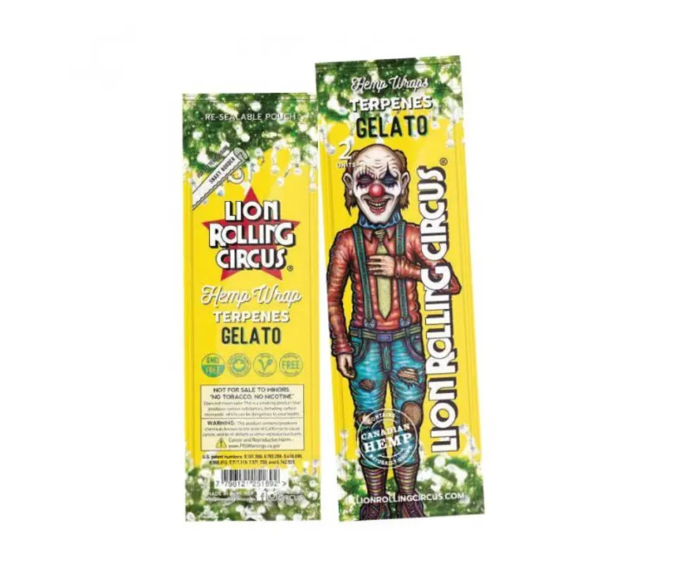 HEMP WRAP TERPENOS GELATO - LION ROLLING CIRCUS 1