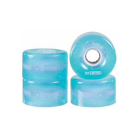 Chaya Ruedas Led Neon Blue 65mm