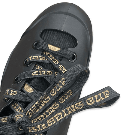 Themgoods Blading Cup Waxed Laces Black and Gold " 45 inch Cordones
