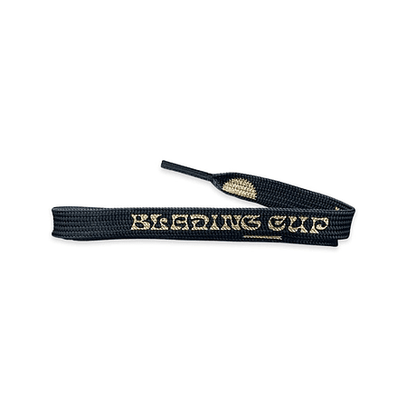 Themgoods Blading Cup Waxed Laces Black and Gold " 45 inch Cordones