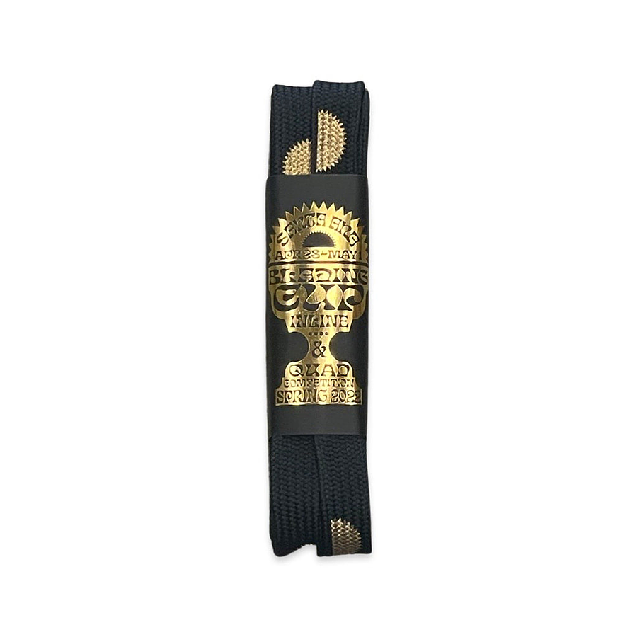 Themgoods Blading Cup Waxed Laces Black and Gold 