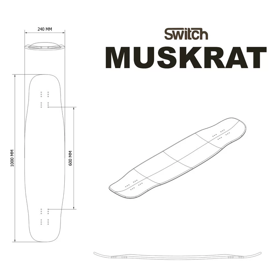 Switch Boards The Muskrat longboard Deck