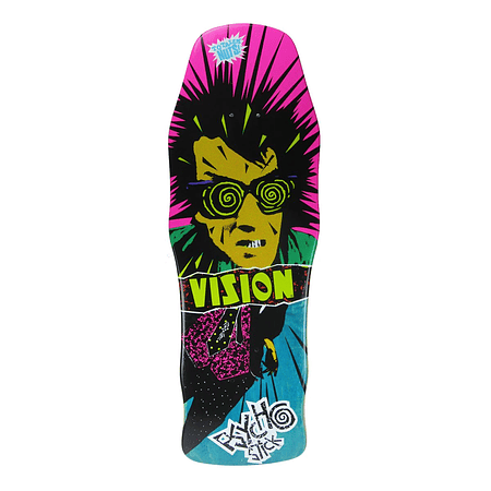 Vision Original Psycho Stick Deck - 10"x30" Turquoise Stain