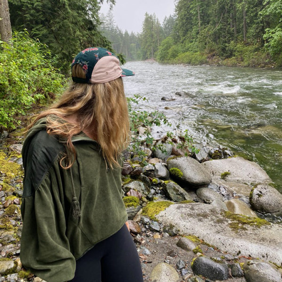 XS-Unified Green Floral 5-Panel Hat