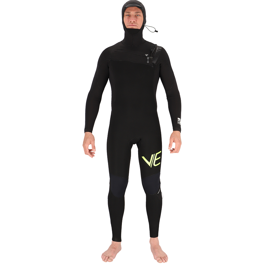 Ve Wetsuits Kaiyou Pro Hooded 4/3 CZ Fully Taped All Black