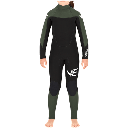 Ve Wetsuits Bts Kids Back Zip 4/3 Black/Green