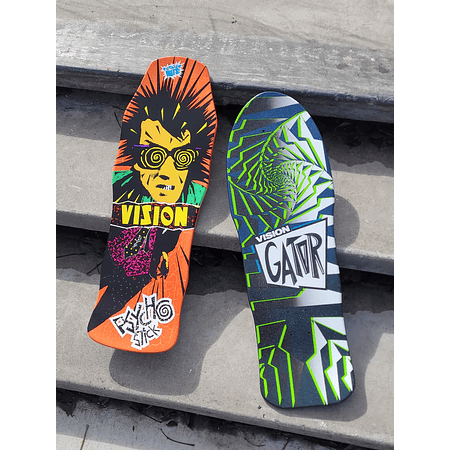 Vision Dipped Crackle "Double Take" Series Psycho Stick Deck - 10"x30"