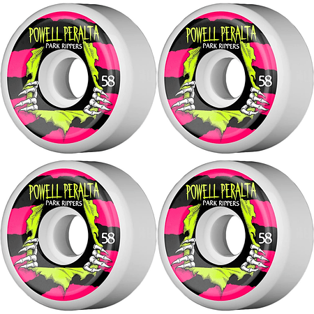 Powell Peralta Park Ripper 2 58mm 104a Blanco Pack 4