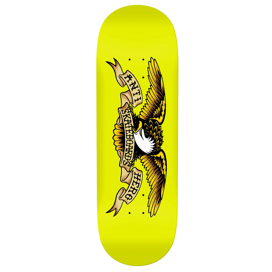 Anti Hero Shaped Eagle Horse Pill Yellow 10 Skate Deck